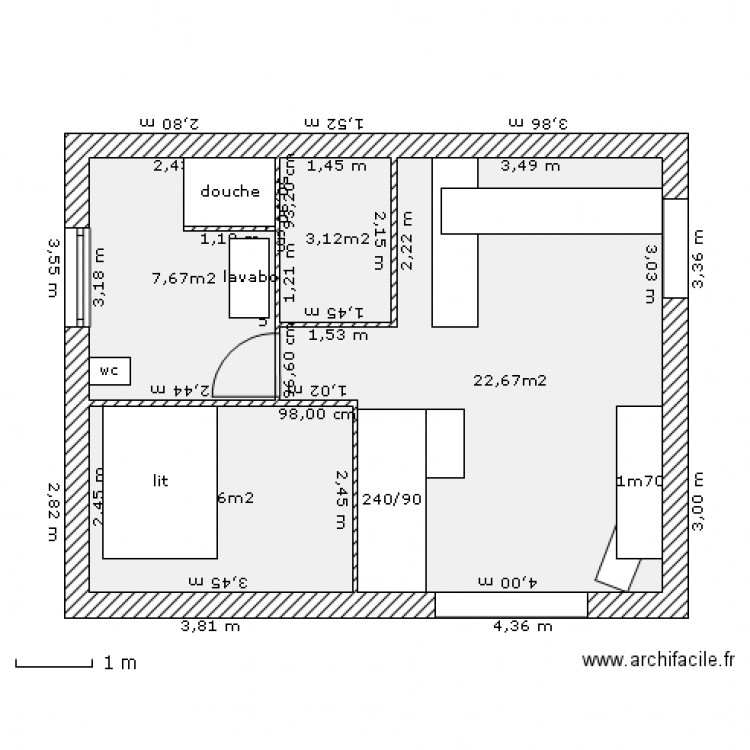 Plan Appartement 42 M2