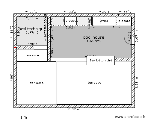 House Plans  Pools on Pool House Piscine   Plan 3 Pi  Ces 19 M2 Dessin   Par Agalou