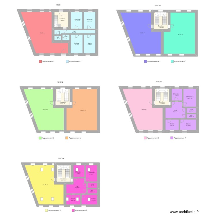 Plan DOGHNI. Plan de 33 pièces et 709 m2