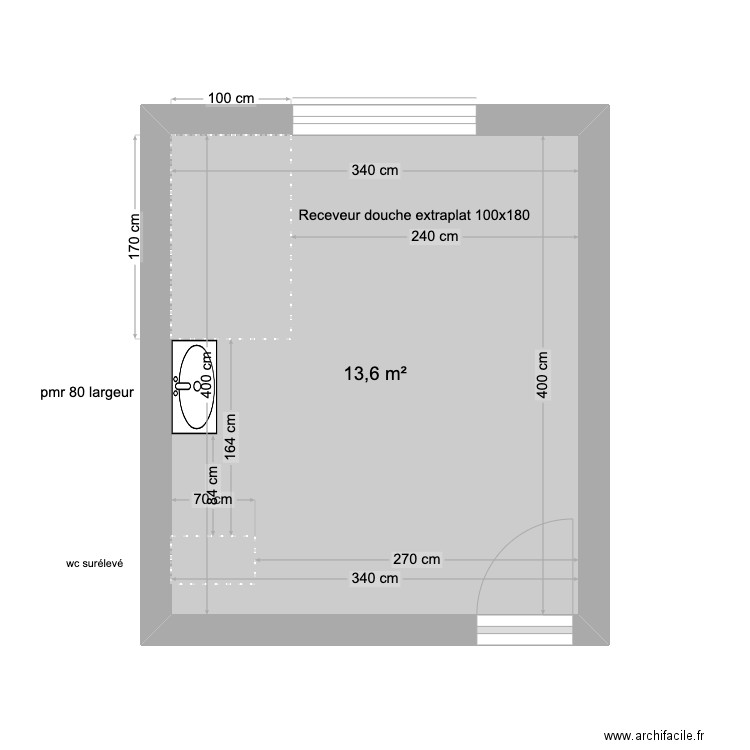 slb. Plan de 1 pièce et 14 m2