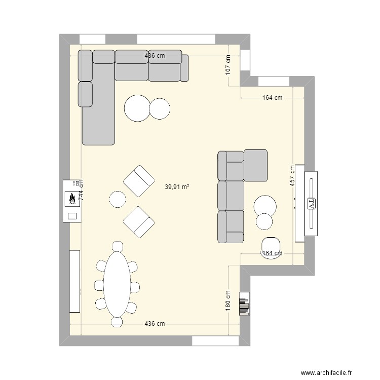 Marionnaud Salon. Plan de 1 pièce et 40 m2