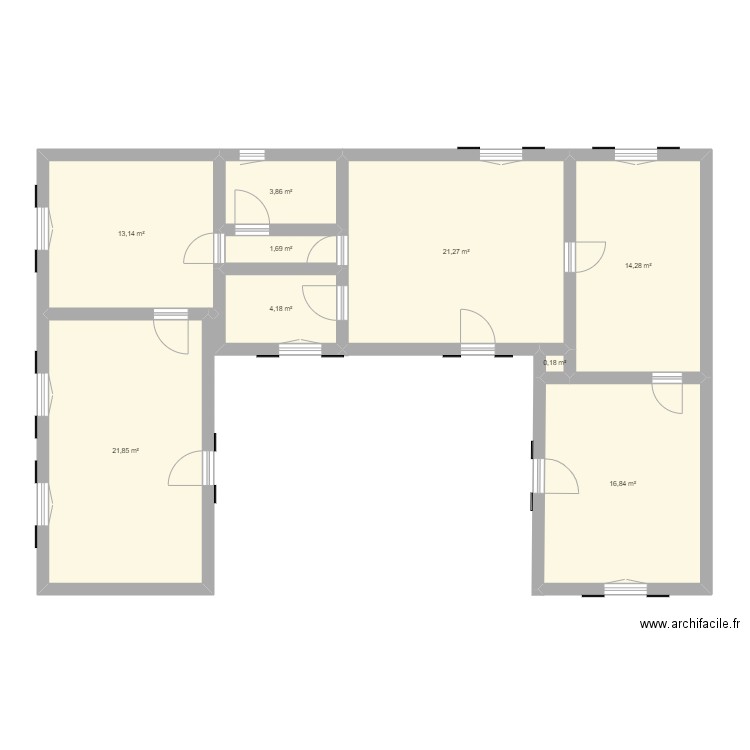 Maison chauliac actuel. Plan de 9 pièces et 97 m2