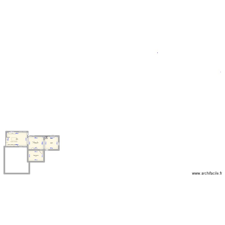 Plan éléctrique extension. Plan de 4 pièces et 44 m2
