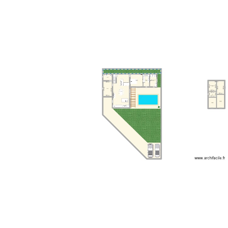 Maison. Plan de 12 pièces et 434 m2