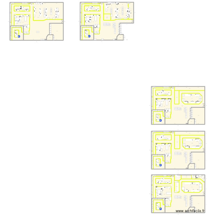 Atelier V2. Plan de 62 pièces et 2148 m2