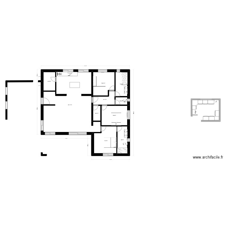 castel 1. Plan de 10 pièces et 137 m2