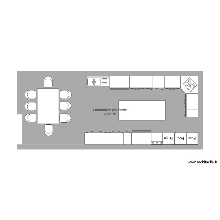 Laboratoire de pâtisserie Plan dessiné par karell39