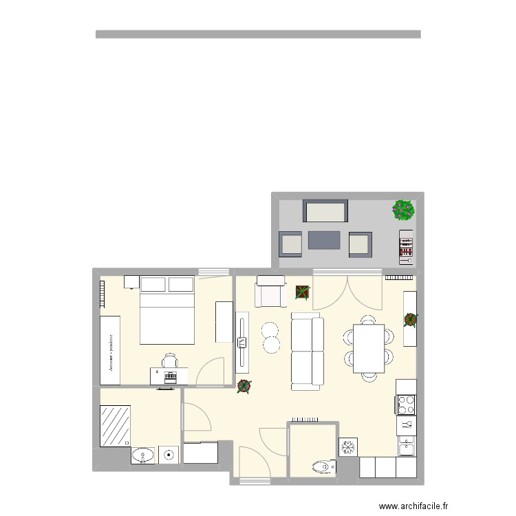 Appartement F2 lot 111 Les Sélestines à Colmar. Plan de 8 pièces et 59 m2