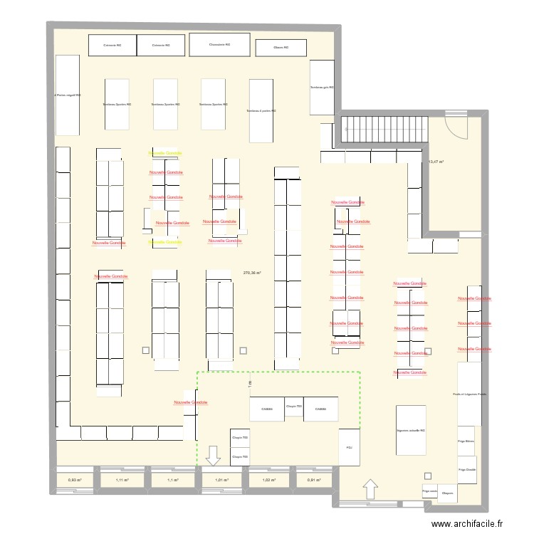 LSRG Caisse centrale Disposition 1. Plan de 8 pièces et 290 m2