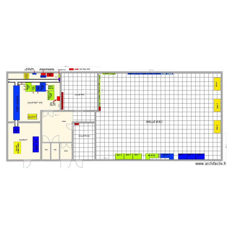 MCS 2 CHAUDRON Mise en Place New DPH 1 & 2 - New Version. Plan de 9 pièces et 338 m2