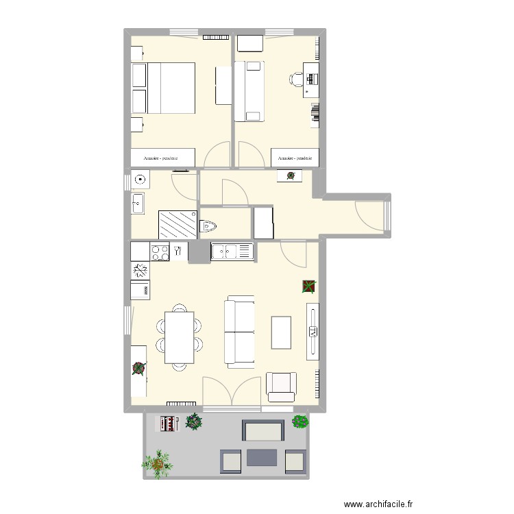 Lot 208 Résidence Saint-Jacques. Plan de 9 pièces et 78 m2