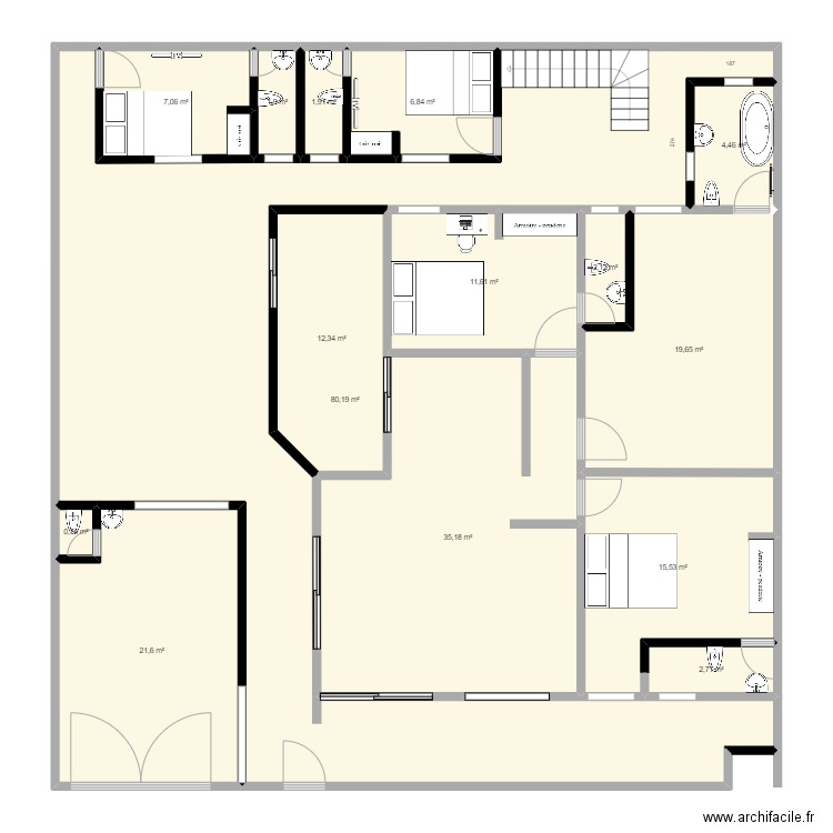 3-Plan Villa Elisabeth Avec Draft 2. Plan de 17 pièces et 308 m2
