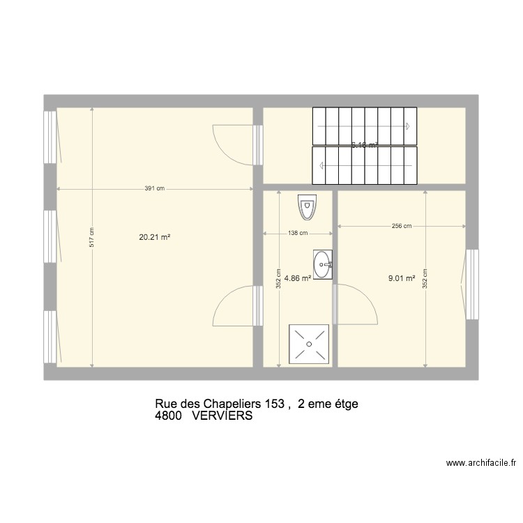 plan chapeliers 2eme. Plan de 0 pièce et 0 m2