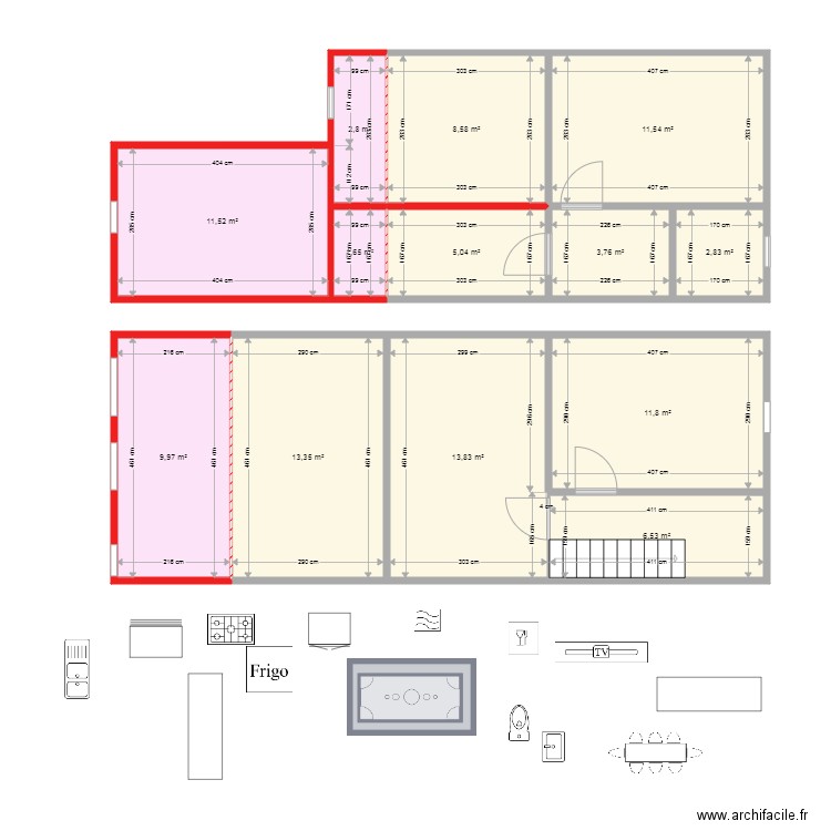 jupille. Plan de 0 pièce et 0 m2