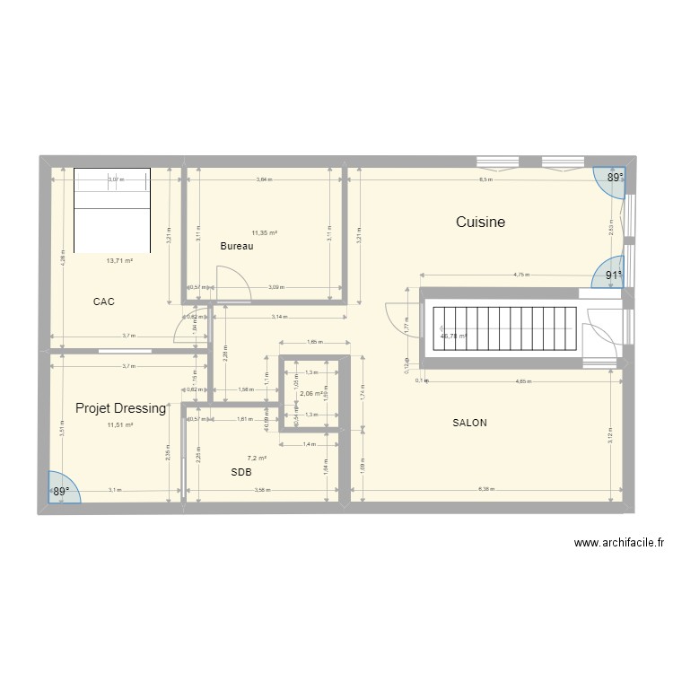 Corveissiat complet hors cote chambres et sdb. Plan de 0 pièce et 0 m2