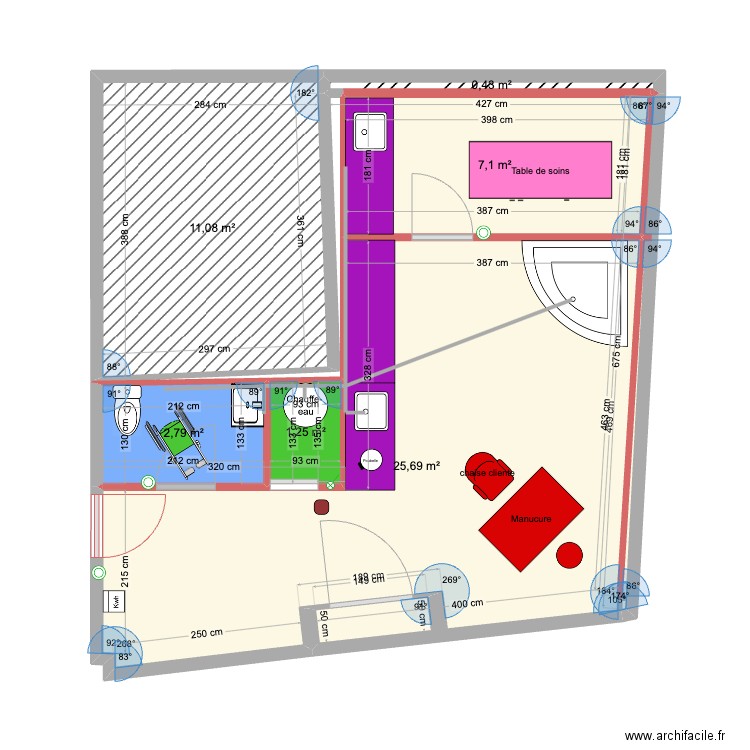 Commerce Aurore 3. Plan de 6 pièces et 48 m2