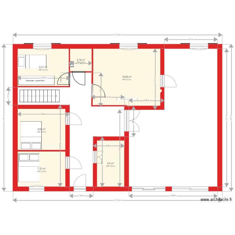 Location . Plan de 0 pièce et 0 m2