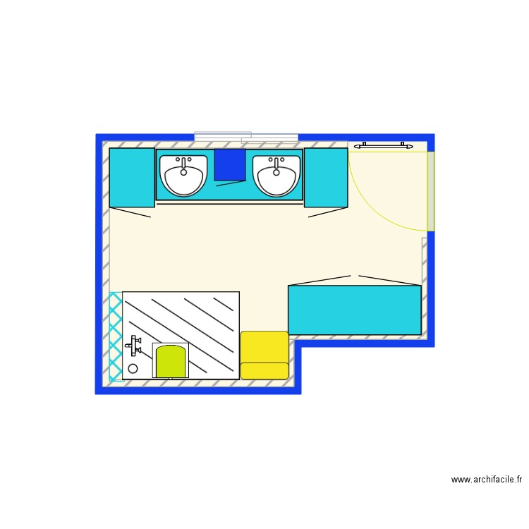 Salle de bain. Plan de 0 pièce et 0 m2