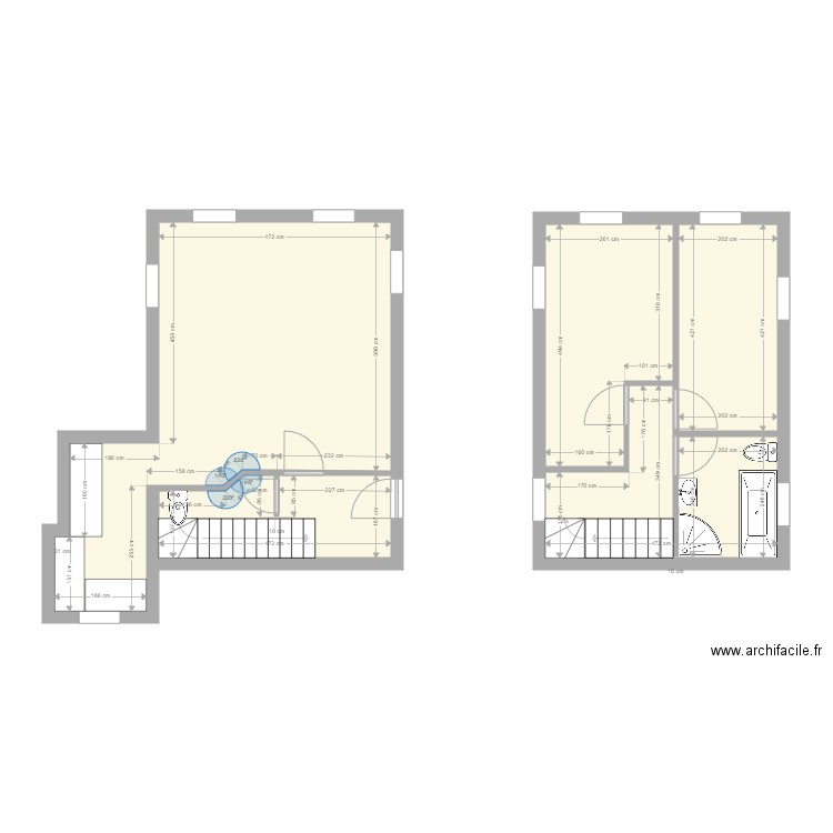 number 6 first and second floor with window in bathroom. Plan de 0 pièce et 0 m2