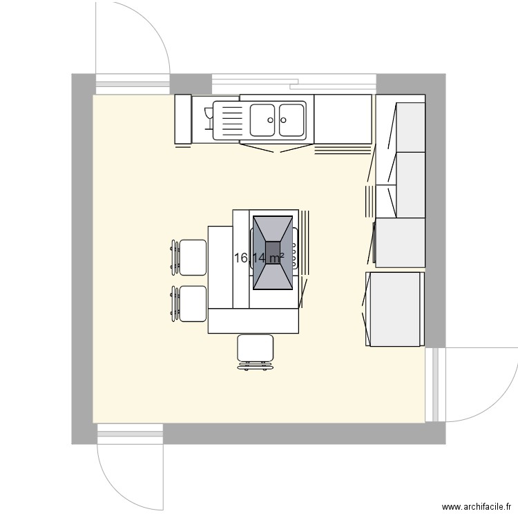 cuisine edmond. Plan de 0 pièce et 0 m2