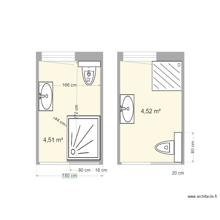 salle de bain Quiniou. Plan de 0 pièce et 0 m2