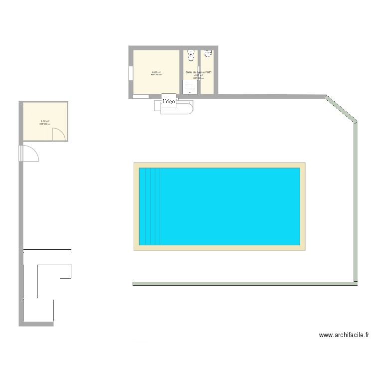 pool house. Plan de 0 pièce et 0 m2