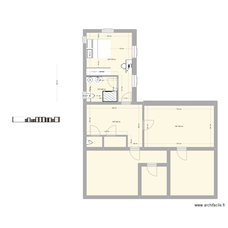 Marcy plan surelevation chambre juillet 2024. Plan de 9 pièces et 92 m2