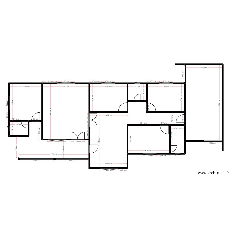 CASA MARIA. Plan de 11 pièces et 178 m2