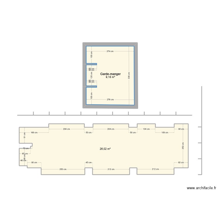 Fortier-Laplace - Plans. Plan de 2 pièces et 35 m2