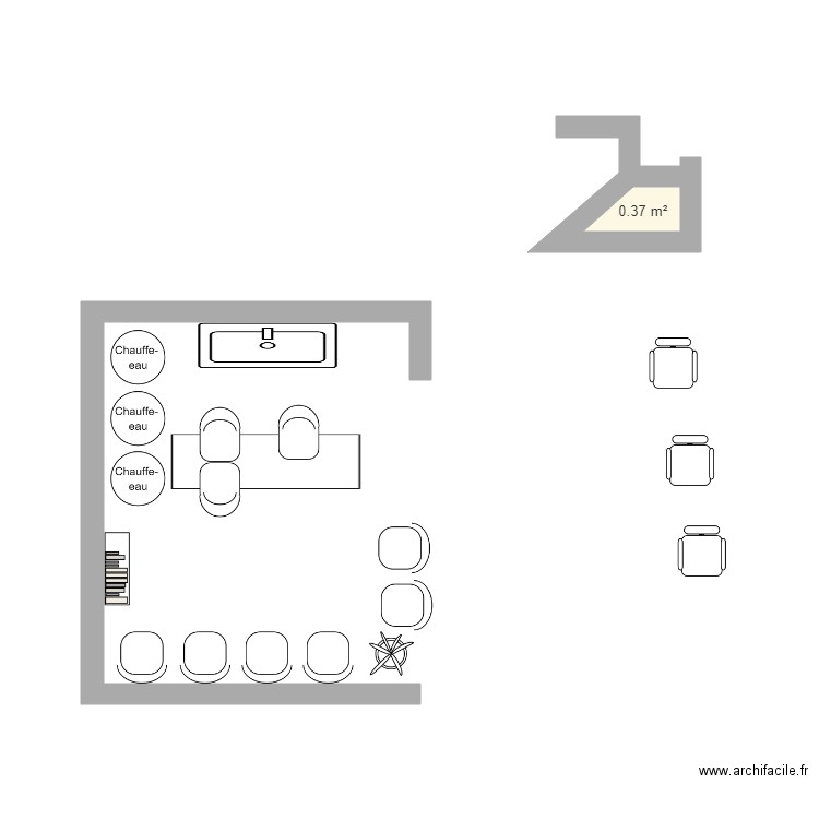 salle attente 3. Plan de 0 pièce et 0 m2