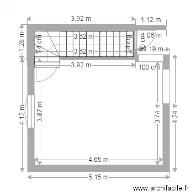 cuisine nue. Plan de 0 pièce et 0 m2