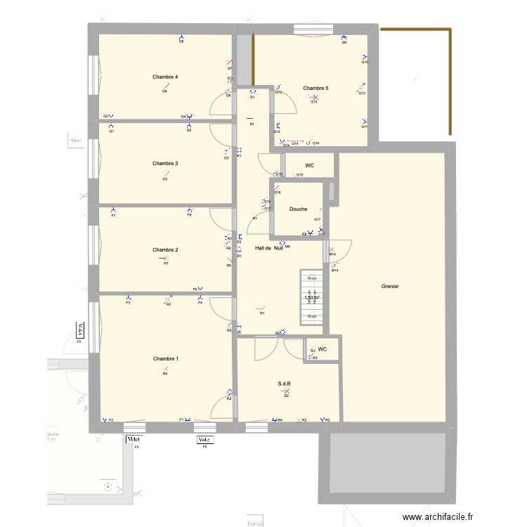 Etage 3. Plan de 24 pièces et 331 m2