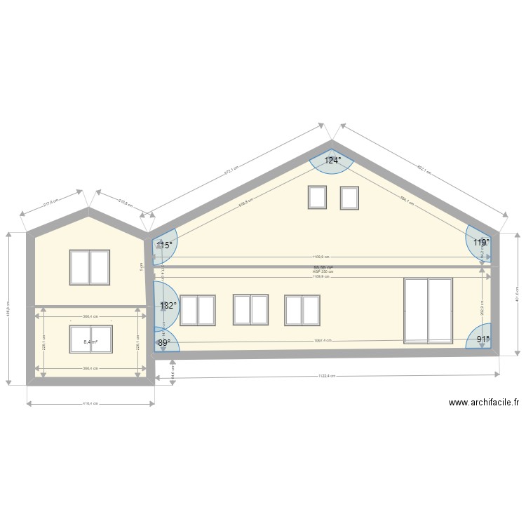 Plan facade elie. Plan de 0 pièce et 0 m2