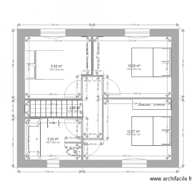 Plan maison 8 côté. Plan de 0 pièce et 0 m2