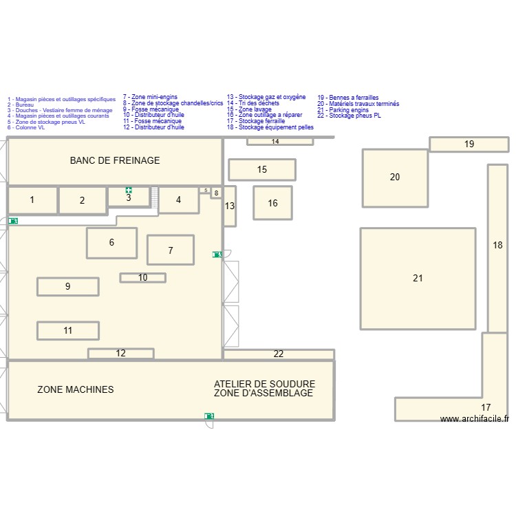 mon plan premy. Plan de 25 pièces et 1774 m2