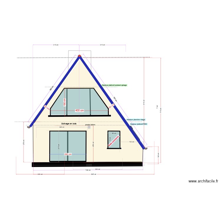 MAZINGHIEN Aymeric. Plan de 9 pièces et 639 m2