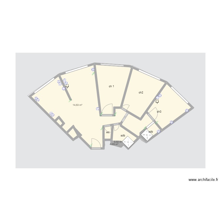 plan p. creteil. Plan de 10 pièces et 33 m2