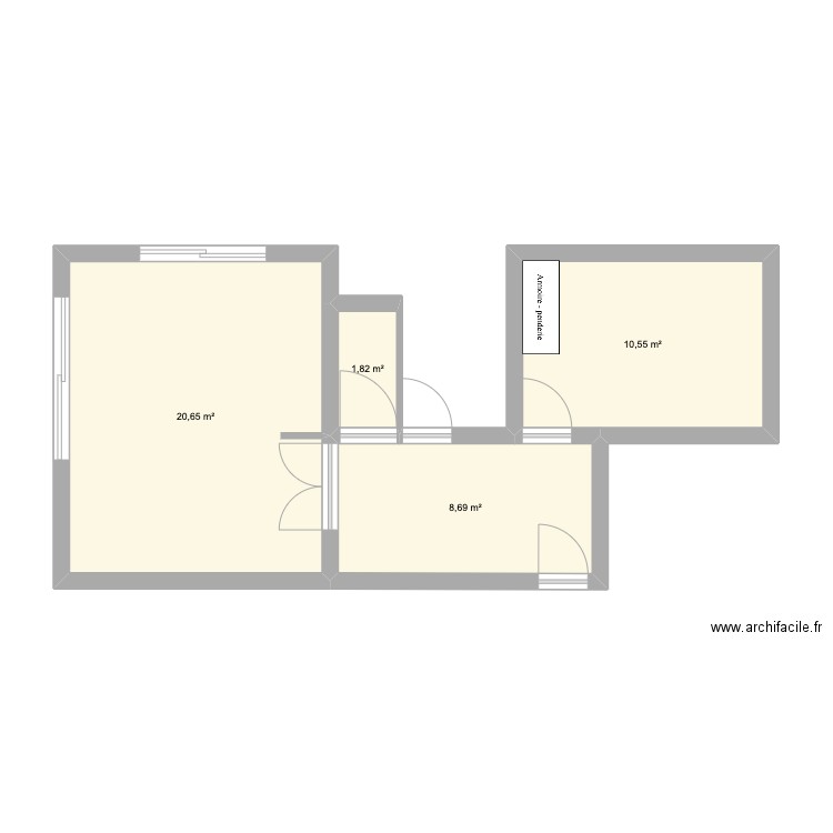 test 1. Plan de 4 pièces et 42 m2