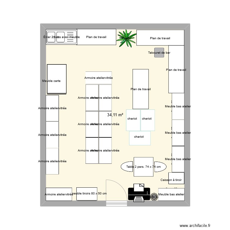 labo34m². Plan de 0 pièce et 0 m2