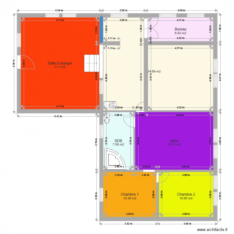 Plan de masse 1. Plan de 0 pièce et 0 m2