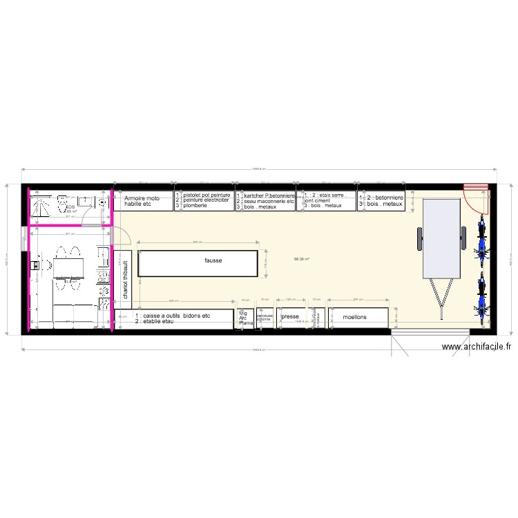 Box 3. Plan de 0 pièce et 0 m2