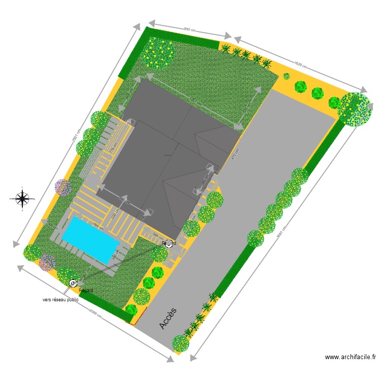 DP2 plan de masse piscine 49B Kreyenbach Guebwiller. Plan de 0 pièce et 0 m2