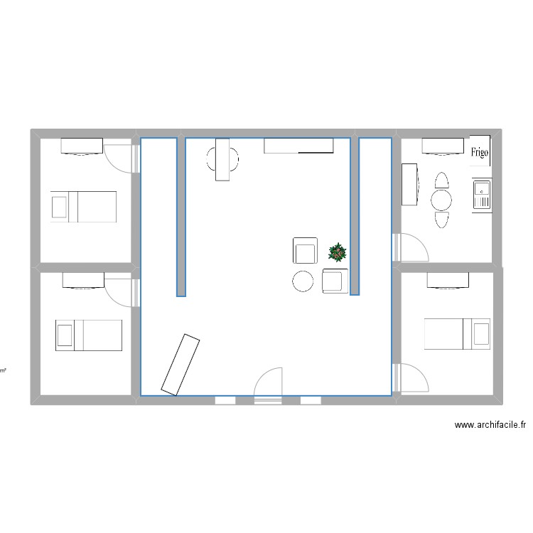 chef d'oeuvre 2. Plan de 4 pièces et 79 m2