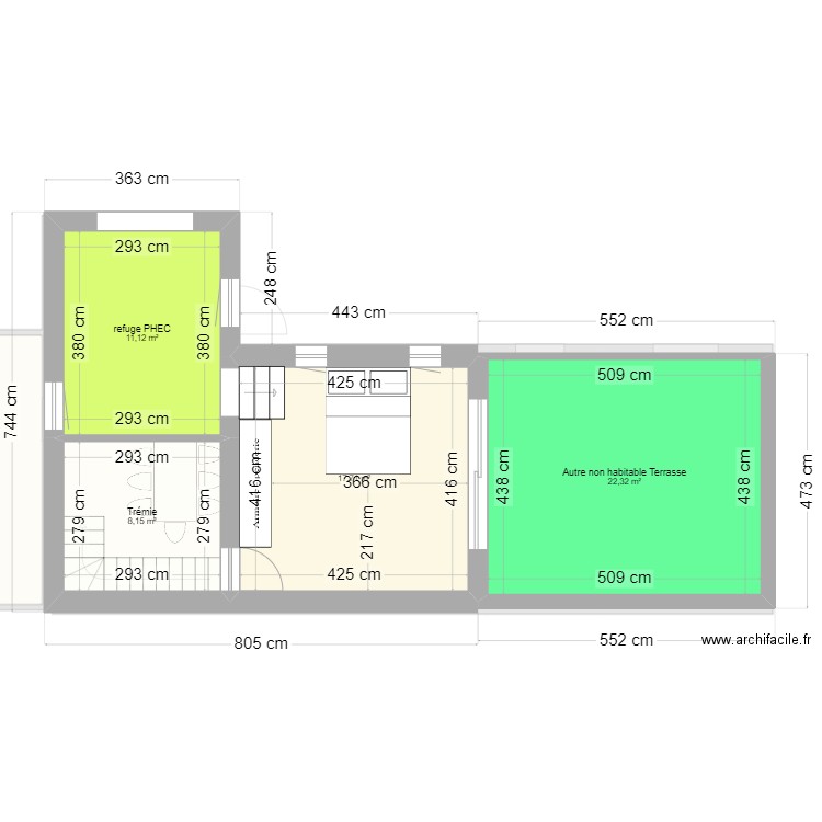 NIaf PC plan masse origine. Plan de 10 pièces et 141 m2