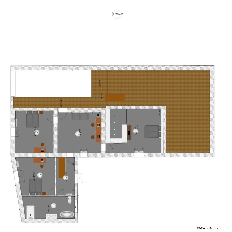 etage. Plan de 0 pièce et 0 m2