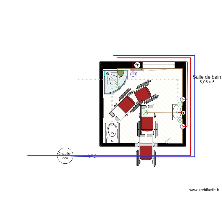 aménagement salle de bain¨pour PMR3. Plan de 0 pièce et 0 m2