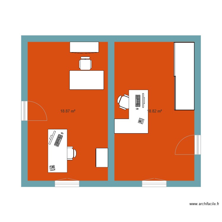 Bureau  AM. Plan de 0 pièce et 0 m2