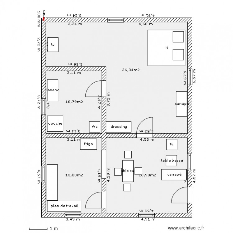 studio de fred. Plan de 0 pièce et 0 m2