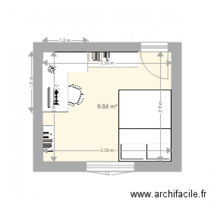 Bureau. Plan de 0 pièce et 0 m2