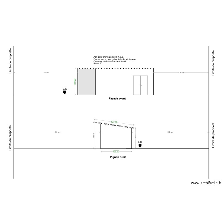 plan de coupe. Plan de 0 pièce et 0 m2